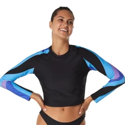 Crop Print Sleeve Rashguard