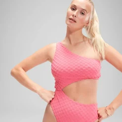 Flu3nte Terry Asymmetrical Cut Out One Piece