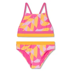 Print Blocked Bikini Set