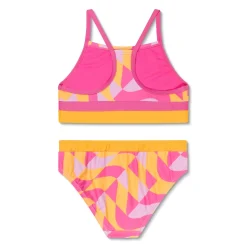 Print Blocked Bikini Set