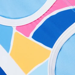 Print Blocked Bikini Set