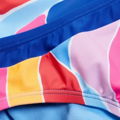 Print Blocked Bikini Set