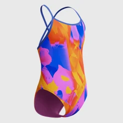 Printed Double X Back One Piece