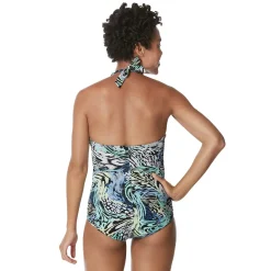 Printed Halter One Piece