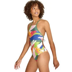 Printed High Neck One Piece