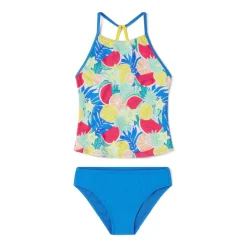 Printed High Neck Tankini Set