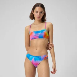 Printed Strappy Fixed Bikini Top