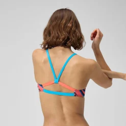 Printed Strappy Fixed Bikini Top