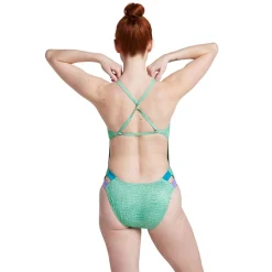 Printed Twist Back One Piece