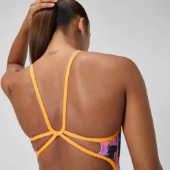 Printed Web Back One Piece