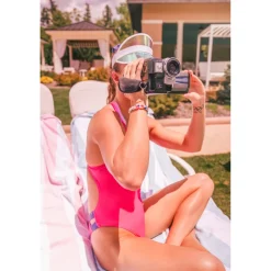 Regan Collection Twist Back One Piece and Scrunchie