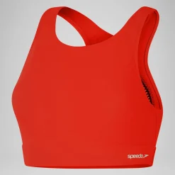 Solid Highneck Top with Mesh