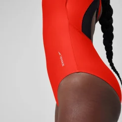 Solid Scoop Mesh One Piece