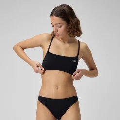 Solid Strappy Fixed Bikini Top