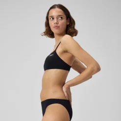 Solid Strappy Fixed Bikini Top