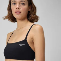 Solid Strappy Fixed Bikini Top