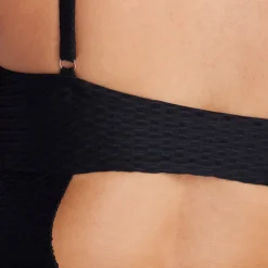 Texture Adjustable Thin Strap One Piece